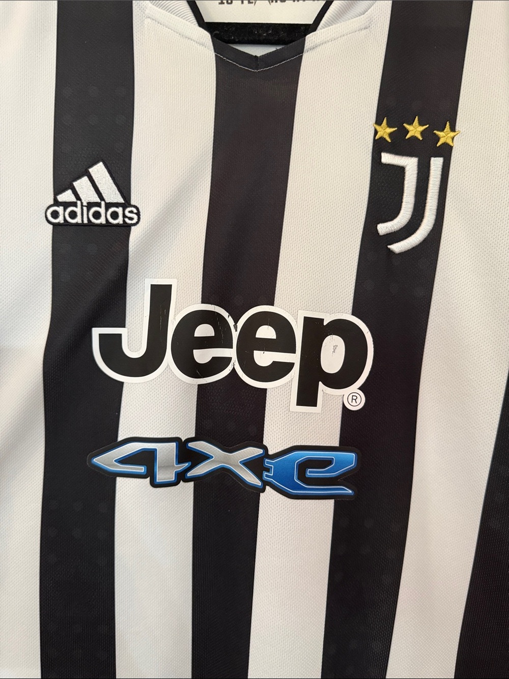 adidas Black and White Striped Soccer Jersey - Picture 2 of 4